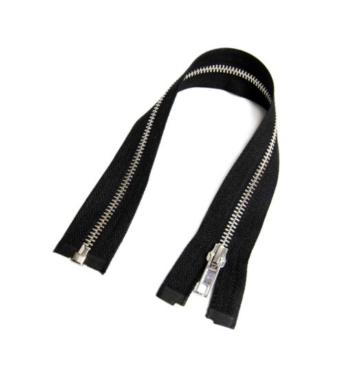 black zipper open end